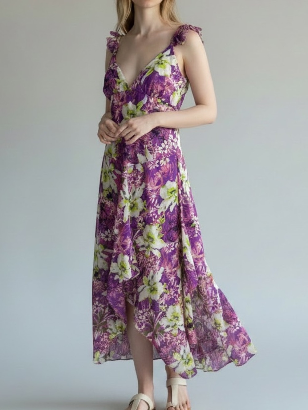 Victoria's Secret Floral Maxi Slip Swim Cover-Up Pink